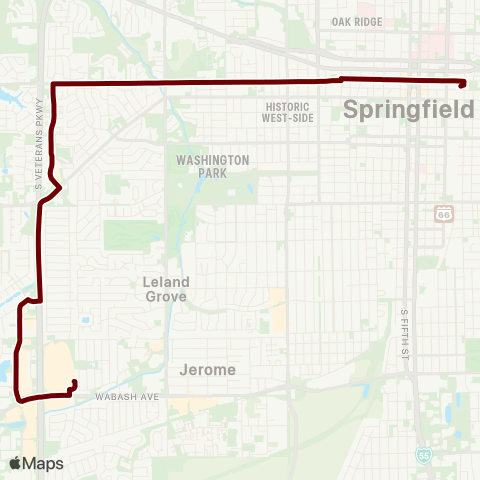 SMTD West Side Night Service map