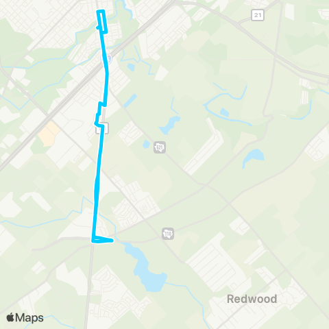 The Bus (San Marcos) Guadalupe / Redwood map