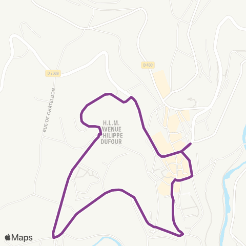 SMTUT Navette de centre-ville map