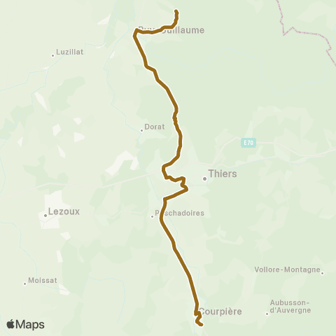 SMTUT Châteldon - Courpière map