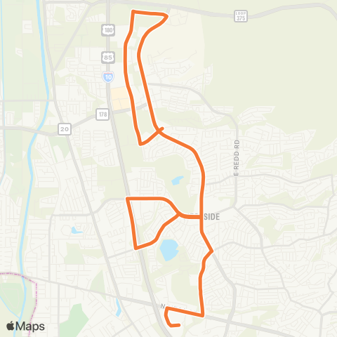 Sun Metro Resler Circulator map