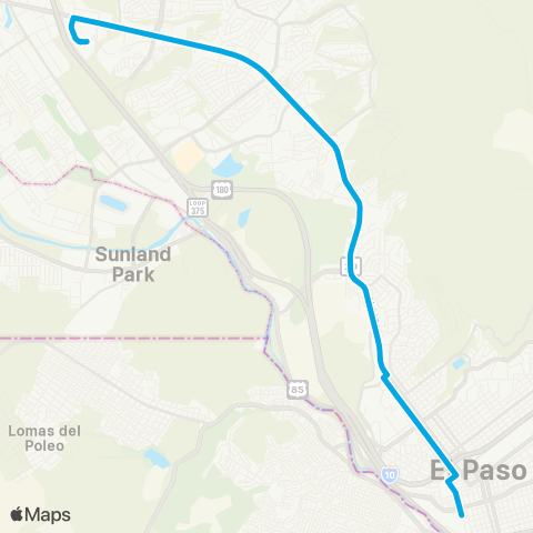 Sun Metro Mesa BRIO map