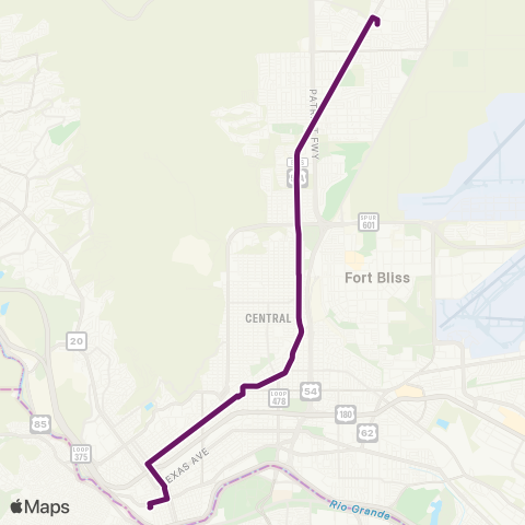 Sun Metro Dyer BRIO map