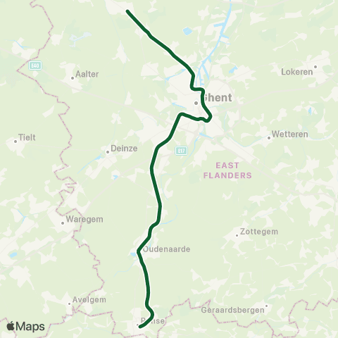 SNCB Gand-Saint-Pierre - - Eeklo map