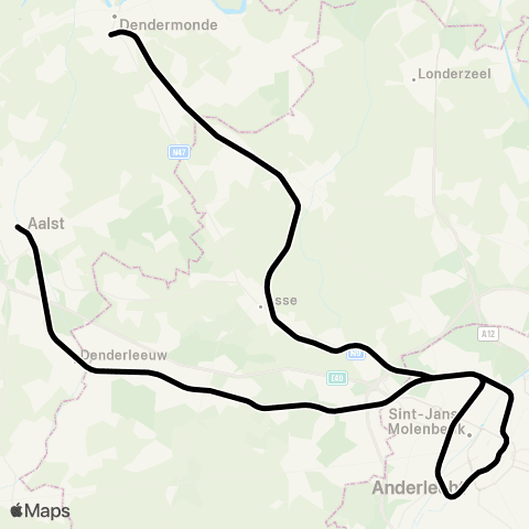 SNCB Bruxelles-Midi - - Alost map