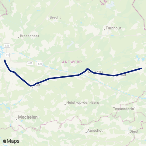 SNCB Anvers-Berchem - - Herentals map