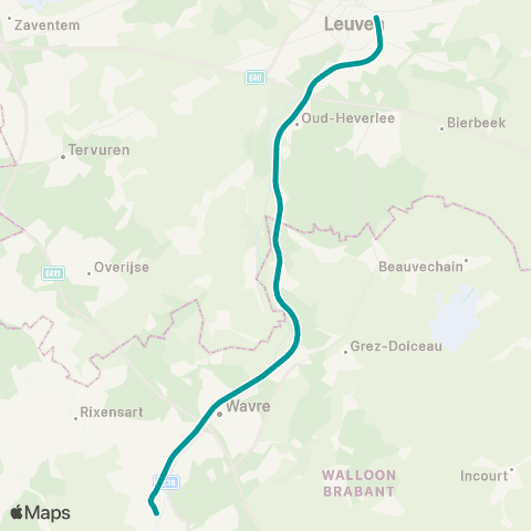 SNCB Ottignies - - Louvain map