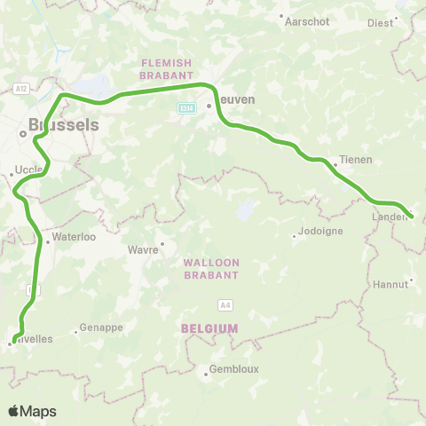 SNCB Louvain - - Landen map