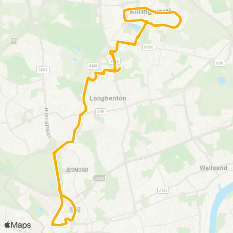Stagecoach North East Newcastle Monument - Newcastle Monument map