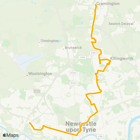Stagecoach North East Univ Hosp of N Tees - Bus Sta Stand 11 map