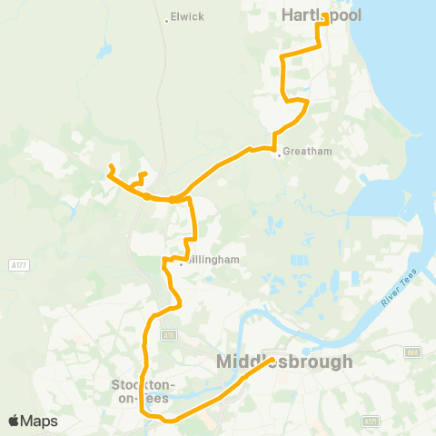 Stagecoach North East Victoria Rd / Grand Hotel - Bus Sta Stand 11 map