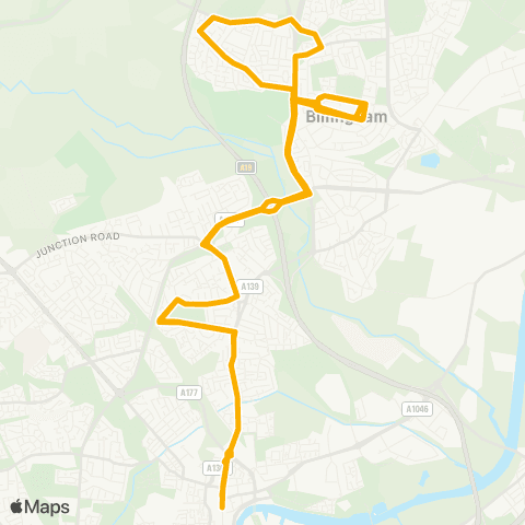 Stagecoach North East High St Stand X - High St Stand D map