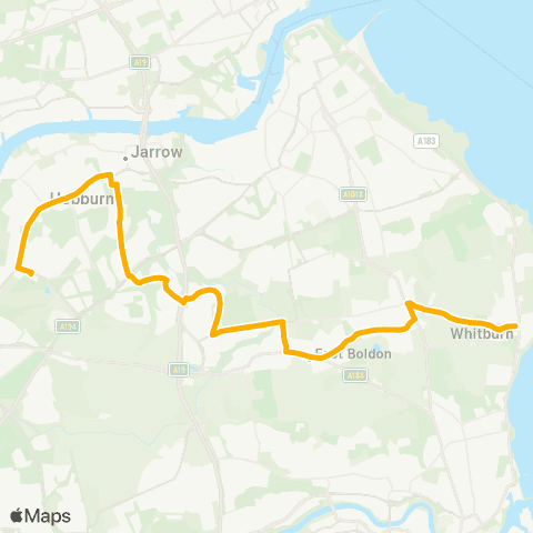 Stagecoach North East N Guard / Chicks Ln - St Joseph's Catholic Academy map