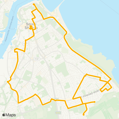 Stagecoach North East Watson Avenue - Interchange map