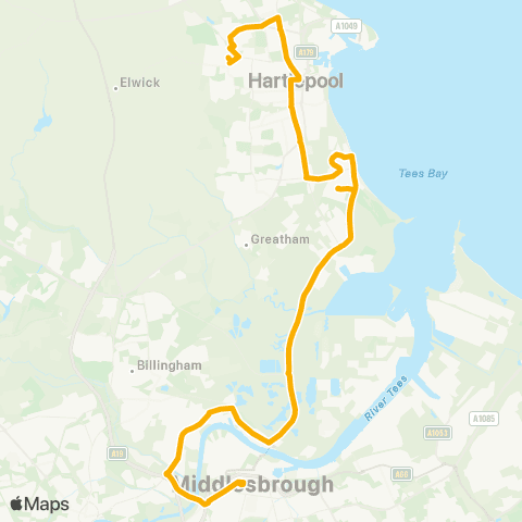 Stagecoach North East Station - Ryelands Park map