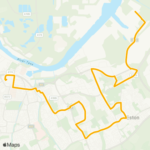 Stagecoach North East Tesco Distribution Ctr - Bus Sta Stand 11 map