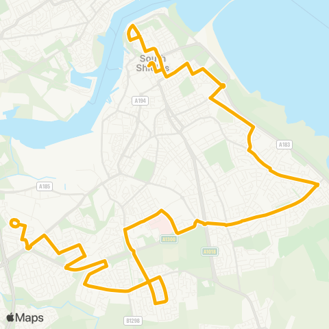 Stagecoach North East The Pastures - Bus Station Stand 11 map