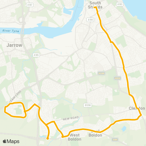Stagecoach North East Interchange - Hubert Street / Asda map
