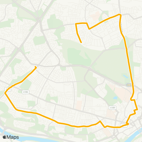 Stagecoach North East Montagu Estate - Whickham View Terminus map