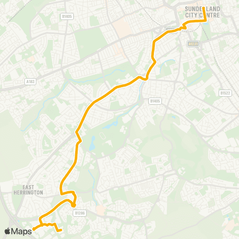 Stagecoach North East Doxford International - Fawcett Street map