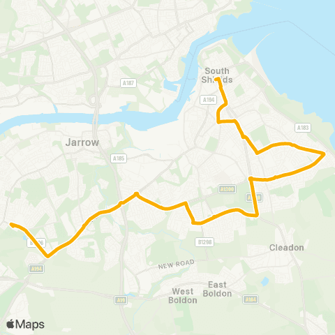 Stagecoach North East St Joseph's Catholic Academy - Interchange map