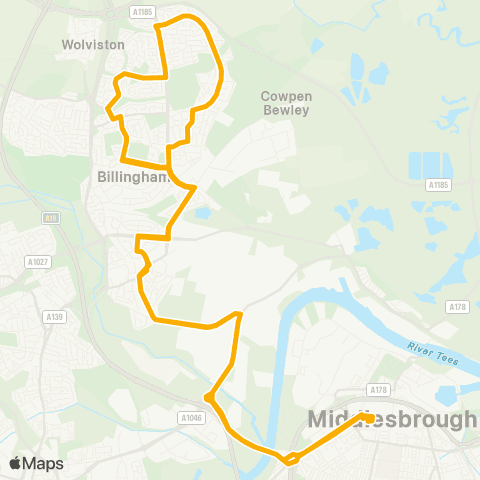 Stagecoach North East Bus Sta Stand 21 - Bus Sta Stand 11 map