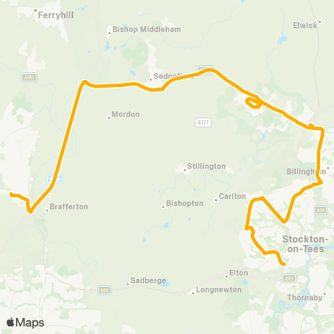 Stagecoach North East Ropner Park - Blackbush Walk map