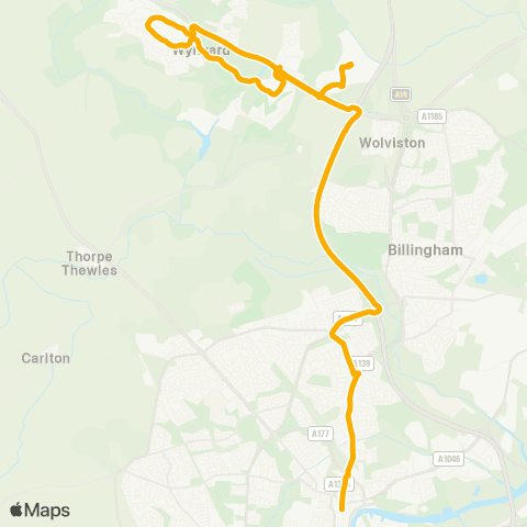 Stagecoach North East Amazon - High Street Stand C map
