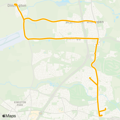 Stagecoach North East Gosforth East Middle School - Wideopen map