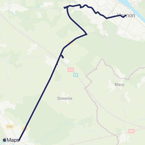 SN'go! Pacy-sur-Eure <> Vernon map