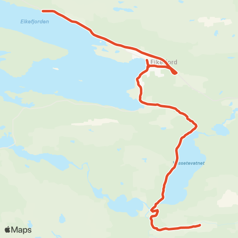 Skyss Eikefjord-Steindal map