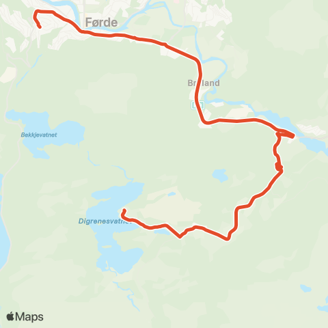Skyss Førde-Sunde sk-Masdal-Digernes map