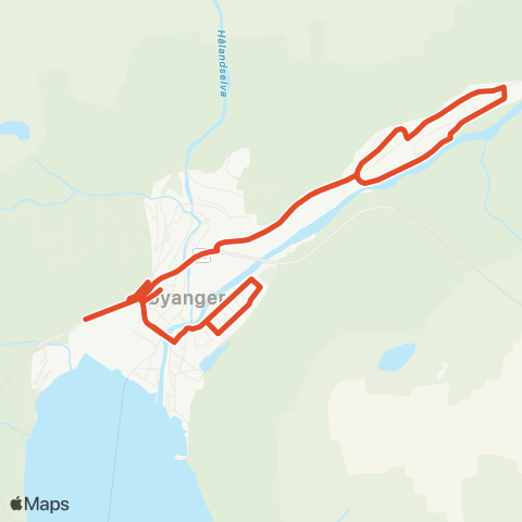 Skyss Høyanger-Sandvika-Dale map