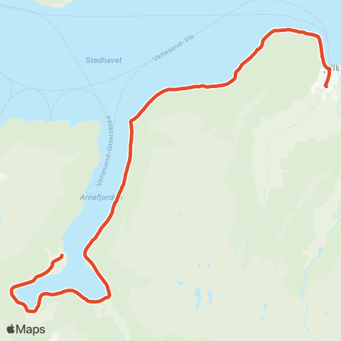 Skyss Vik-Arnafjord map