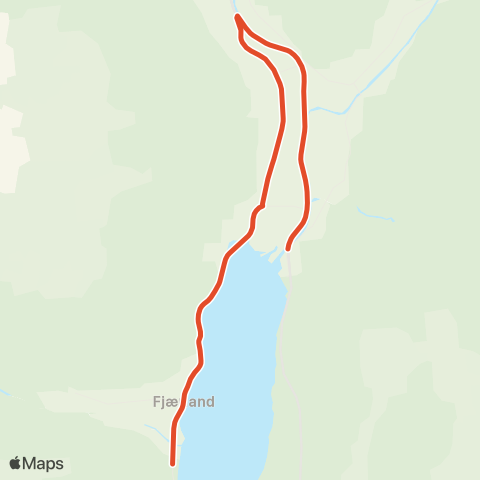 Skyss Fjærland-Haugen map