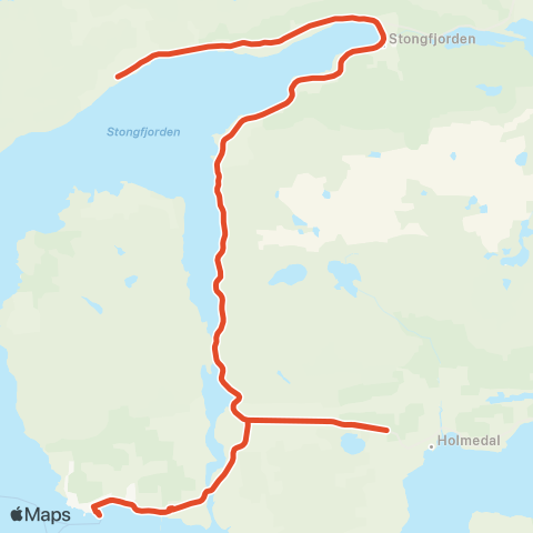 Skyss Unneset-Holmedal-Askvoll map