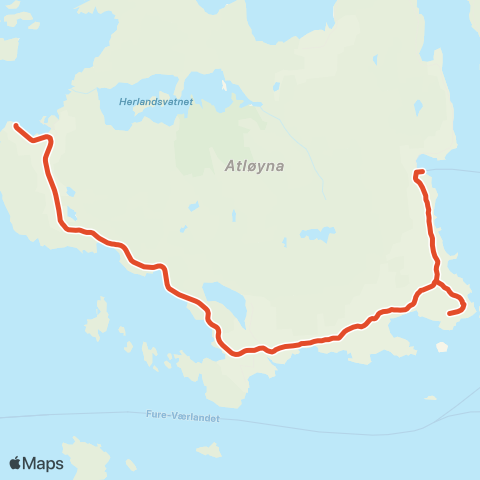 Skyss Atløy-Herland-Høyvik map