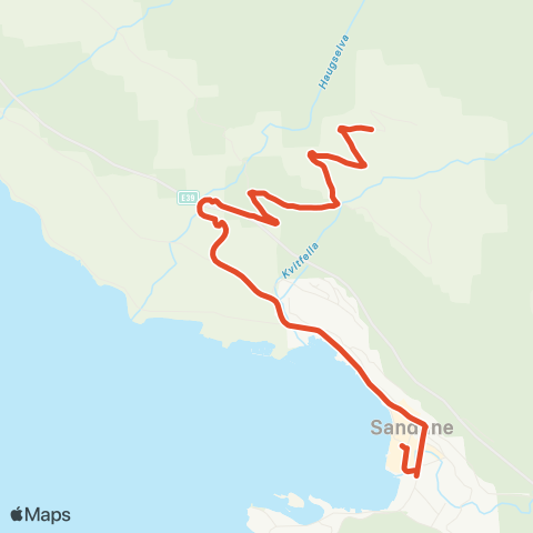 Skyss Sandane-Nordstranda sk-Fjellbygda map