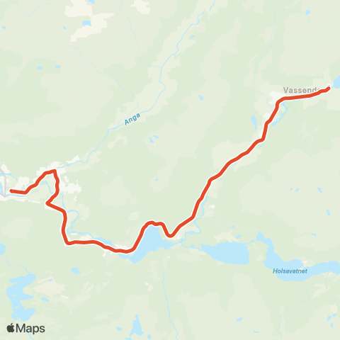 Skyss Ålhus-Vassenden skule map