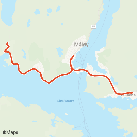 Skyss Raudeberg-Måløy-Oppedal map
