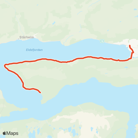 Skyss Torheim-Nordfjordeid map