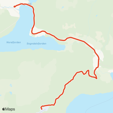 Skyss Flybuss Sogndal-Haukåsen map