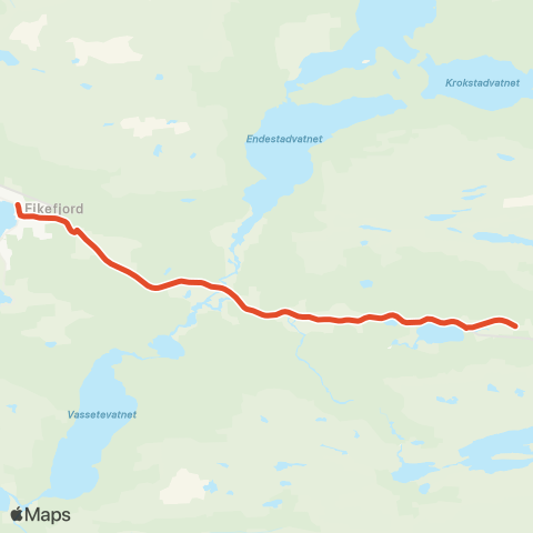 Skyss Eikefjord-Ramsdal map