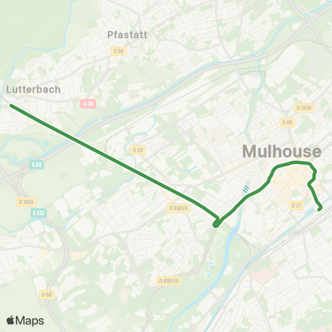 Soléa Lutterbach Gare - Gare Centrale map