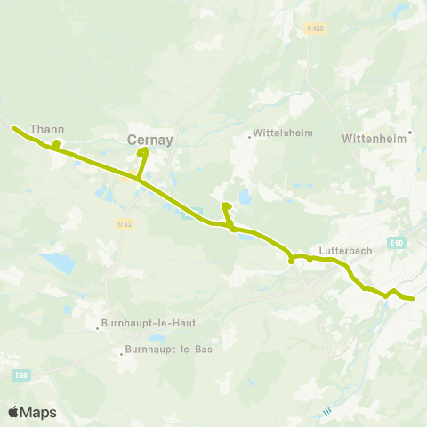 Soléa Ligne Tram-Train - Plan B map