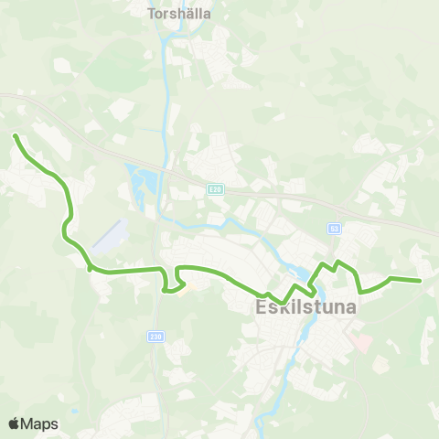 Sörmlandstrafiken Friidrottsarenan—Hemlaås map
