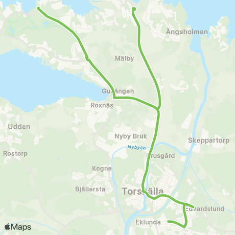 Sörmlandstrafiken Mälby—Östra Torget map