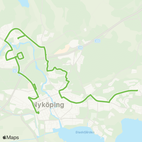 Sörmlandstrafiken Champinjonv.—Nyköping Bussterminal map