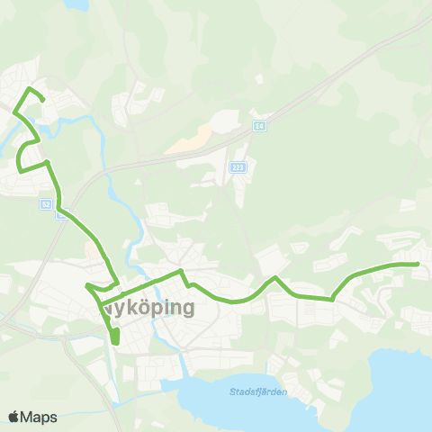 Sörmlandstrafiken Spindelplan—Champinjonv. map