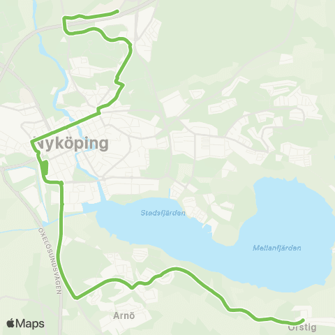 Sörmlandstrafiken Stenbro—Mejramvägen map